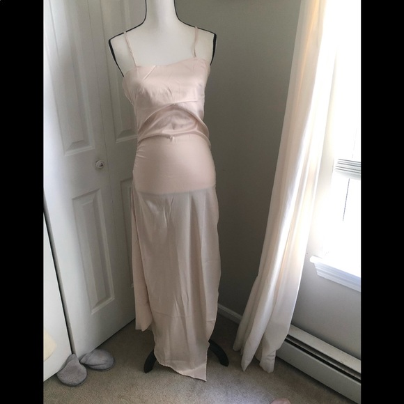 Nude Peach Evening Gown - Picture 2 of 12